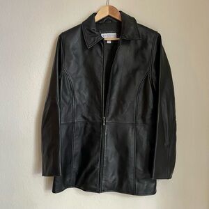 Sonoma Black Genuine Leather Jacket